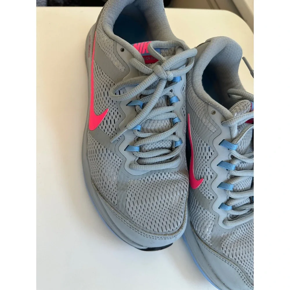 Nike Dual Fusion Run 3 Womens Running Shoes Grey Pink Blue 653594-002 Size 8